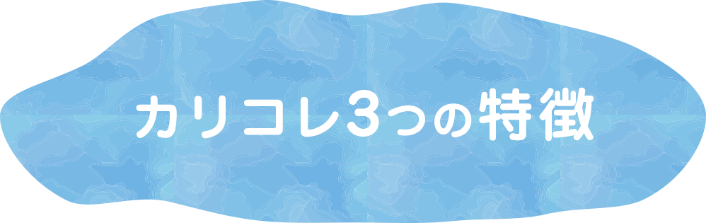 カリコレの3つの特徴